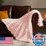 Bedelite Faux Fur Twin Blanket For Couch - Super Soft & Cozy Plush Striped. Fixed Price $64.78.