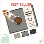 Averyday 100% Waterproof Thicker Silicone Dog Food Mat, 0.63'' Raised Edge Bowl. Fixed Price $31.40.