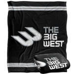 The Big West Primary Logo Stripes Black Silky Touch Throw Blanket, 50"X60". Fixed Price $46.99.