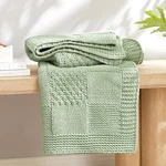 Am Lie Home Chenille Knit Throw Blanket For Couch, Checkered Texture Decora. Fixed Price $49.93.