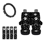 Animal Paw Print Car Seat Cover Set For Dog Lovers, High Back Front Bucket Se.... Fixed Price $93.61.