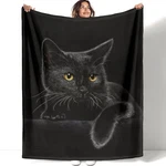 Hommomh Black Cat Blanket For Women Girls, Lover Gifts, 50" X 60",. Fixed Price $42.79.