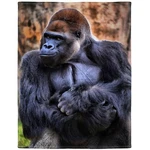 Hommomh Gorilla Blanket, Funny Wild Animal, Soft Fluffy Fleece Throw 60"X80",.... Fixed Price $50.22.