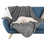 Waterproof Pet Blanket 50X60-INCH Reversible Sherpa Fleece Small, Gray. Fixed Price $25.85.
