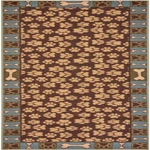 Rugstylesonline Pet Paw And Bone Design Brown Aqua Blue Printed Slip Resistant. Fixed Price $57.11.