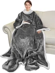 Catalonia Sherpa Wearable Blanket With Sleeves & Foot Pockets For Adult Women. Fixed Price $64.99.