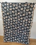 Blanket Tan & Gray Dog Paw Print Heart Shaped Fleece #2 (49IN X 65.5IN). Fixed Price $45.00.