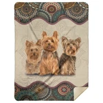 Yorkshire Terrier Blanket Gift For Dogs Lover Fleece Sherpa Mandala. Fixed Price $58.65.