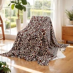 Ukeler Leopard Throw 50''X60'', 480 Gsm Double Sided Faux Fur Blankets. Fixed Price $41.19.