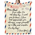 To My Gift Blanket Throw From Daughter Son For Dad.... Fixed Price $25.04.