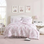 Queen Delphine Mauve Pink Bedding Set Laura Ashley Home Cotton Blend Comforter. Fixed Price $119.90.