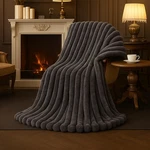 Am Lie Home Faux Fur Throw Blanket 60"X80" Grey, Cozy Fuzzy Fluffy Luxurious Sof. Fixed Price $119.98.