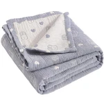 Ntbay 3-LAYER Muslin Cotton Toddler Blanket Jacquard Reversible Blue Rabbit 30X4. Fixed Price $26.66.