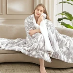 Snugsun Heated Throw Blanket Faux Fur & Sherpa, Safe Electric Etl Fcc. Fixed Price $34.95.
