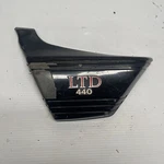 1980-83 Kawasaki LTD440 KZ440 Left Side Cover Panel Small Crack Top Front. Fixed Price $20.00.