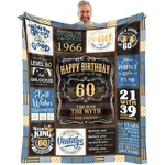 Vxdrzgt 60TH Birthday Gifts For Men Blanket 50 Inch, Year Old Birthda.... Fixed Price $32.06.
