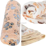 Large Soft Warm Fleece Paw Print Pet Blanket Dog Cat Mat Puppy Bed Sofa -47X31". Fixed Price $7.55.