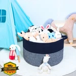 Mintwood Rope Basket Large 22X14 Navy Blue Handles Laundry. Fixed Price $42.95.