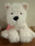 Westie Fluffy Sitting Plush Cuddle Toy Puppy Highland White Terrier Dog Med. Fixed Price $19.99.