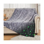 Sochow Glow The Dark Throw Blanket 60 80 Inches, Galaxy St... Usa Fast Ship. Fixed Price $38.55.