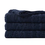 Battilo Navy Blue Throw Blanket Chenille Knit 51X67 Inch Soft Textured Bed. Fixed Price $56.45.