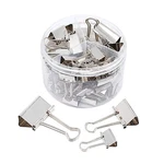 Silver Binder Clips Paper Clamps, Assorted Sizes Set (small, Medium, Large) F.... Fixed Price $16.01.