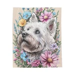 Velveteen Plush Blanket, West Highland Terrier Design For Dog Lovers, Cozy Home. Fixed Price $49.99.