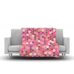Kess Inhouse Nandita Singh "blush" Tiled Pink Fleece Blanket, 50"X60". Fixed Price $19.95.