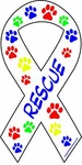 Imagine This 8-INCH By 4-INCH Car Magnet Social Issues Ribbon, Rescue, Rainbow. Fixed Price $8.99.