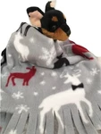 Dog Size Fleece Blankets, Pet Travel Throw Cover, Holiday Reindeer. Fixed Price $14.00.