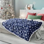 Pavilia Blue Snowflake Christmas Sherpa Throw Blanket, Twin,. Fixed Price $40.99.