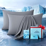 Ultra-chill Cooling Pillowcase Set Of 2 For Hot Standard, Light Gray. Fixed Price $51.25.