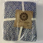Chanasya Textured Knit Blue Throw Blanket With Tassels & 2 Pillows Cases. Fixed Price $33.88.