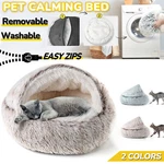 Pet Dog Cat Bed Round Plush Cave House Winter Warm Calming Sleeping Ultra Soft. Fixed Price $37.79.