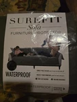 Sure Fit Gray Quilted Sofa Protector Cover Waterproof Nonslip Pet-friendly. Fixed Price $29.99.