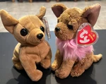 Ty Beanie Babies Tiny & Divalectible The Chiuahua Dog Mwmt Gloves Only '99 '03. Fixed Price $275.00.