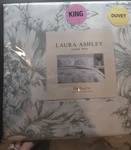Laura Ashley King Duvet Cover Set W/ Shams Floral Delphine Green 3PC Nw. Fixed Price $79.99.
