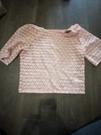 American Apparel Nude Pink Lace Top Xs Shoulder Pads! Y2K Indie Sleaze. Fixed Price $13.46.