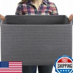 Oiasket Large Rectangle Woven Rope Storage Basket For Toys Blankets Clothes. Fixed Price $37.24.