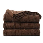 Battilo Brown Cable Knit Throw Blankets For Couch, Super Soft 50"X60",. Fixed Price $46.99.