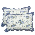 Vctops 2-PIECE Boho Cotton Quilted Bed Pillow 28" X 20" (pack Of 2), 510 Blue. Fixed Price $34.99.