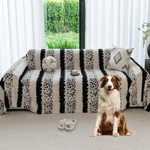 Yajue Sherpa Fleece Couch Cover For 2 Cushion Sofa Black 71X118 Pet Proof Heavy. Fixed Price $75.56.