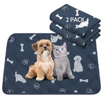 2 Pieces Dog Pee Pads Navy Washable Rugs Non-slip Dark Blue Puppy .... Fixed Price $38.22.