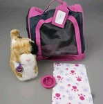 American Girl Doll Pet Carrier Travel Bag Ginger Cat Retired Set Blanket & Bowl. Fixed Price $19.99.