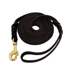 Lwbmg 15FT Leather Dog Leash - Strong, Braided, Soft Pet Training Lead. Fixed Price $43.19.