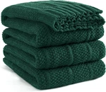 Carriediosa Knit Throw Blanket For Couch 50" X 60", Soft Cozy Stripe Pattern Cab. Fixed Price $44.35.