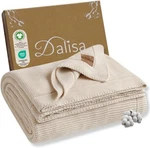100% Organic Turkish Cotton Throw Blanket - Gots 60X80, Earth Ivory. Fixed Price $131.63.