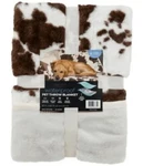 Doggy Decor Waterproof Pet Throw Blanket, Cow Hide Size 60" X 70". Fixed Price $35.00.