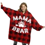 Fastpeace Mama Bear Wearable Blanket Hoodie Buffalo Plaid Full,. Fixed Price $92.99.