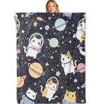 Miepos Space Cat Throw Blanket, 50X60IN, Soft, Lightweight Flannel, Cute Astr.... Fixed Price $39.53.